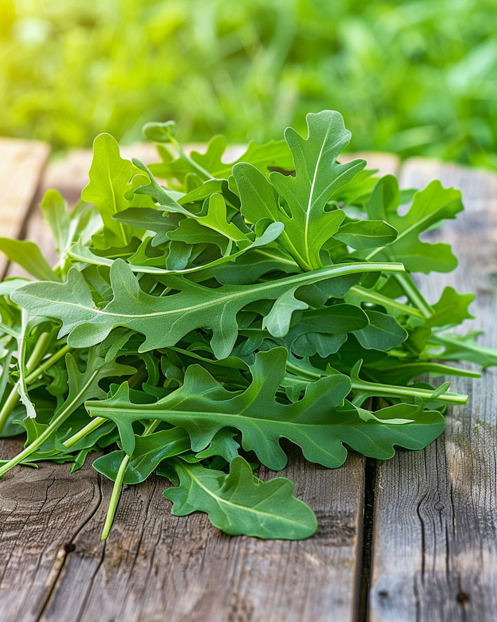 Ruccolafrön odlad raket (Eruca sativa) – ettårig grönsak