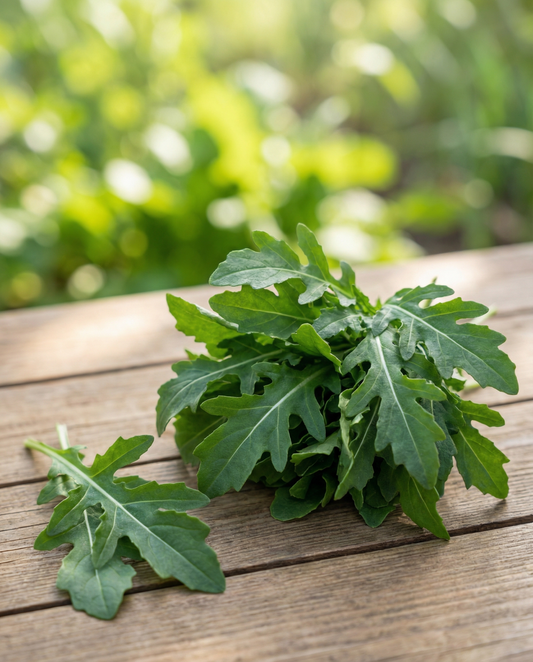 Ruccola odlad raket (Eruca sativa) – ettåriga grönsaksfrön från SeedsChoice