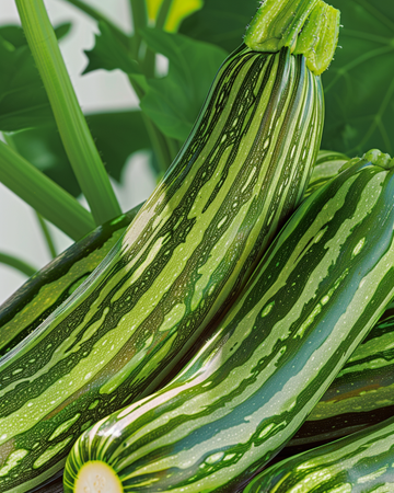 Zucchino Striato D'italia zucchinifrön (Cucurbita pepo) – ettårig