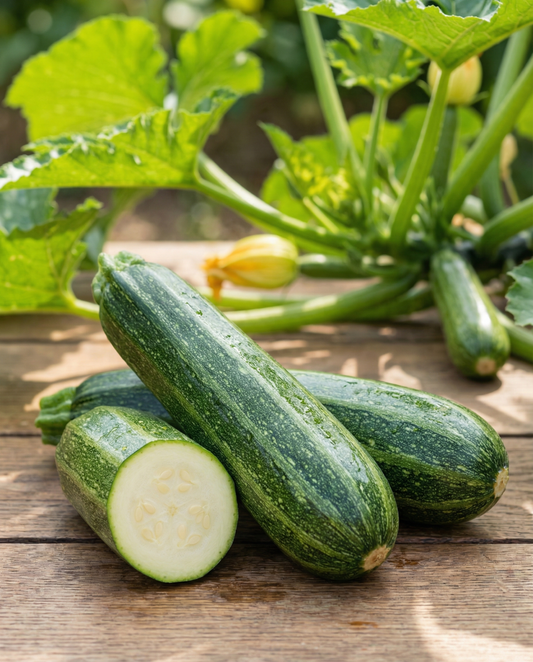 Zucchino Striato D'italia zucchini (Cucurbita pepo) – ettåriga frön från SeedsChoice