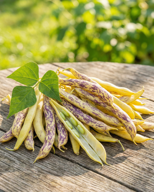 Dvärgbuskböna Merveille De Piemonte (Phaseolus vulgaris) – frön till ettårig grönsak från SeedsChoice