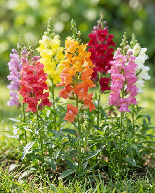 Lejonmynt Mixed Semi Tall (Antirrhinum majus) – ettårig blandning frön från SeedsChoice