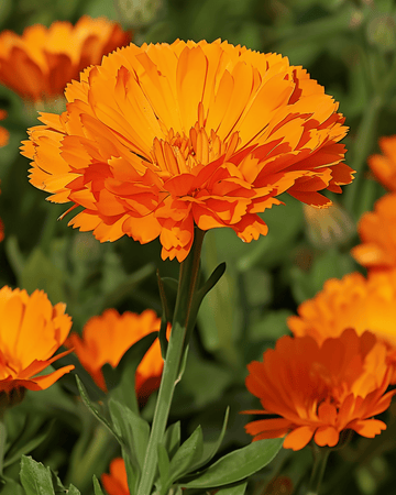 Ringblomma Ball's Orange-frön (Calendula officinalis) – ettårig blomma