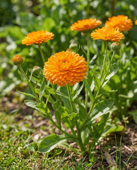 Ringblomma Ball's Orange (Calendula officinalis) – ettåriga blomsterfrön från SeedsChoice