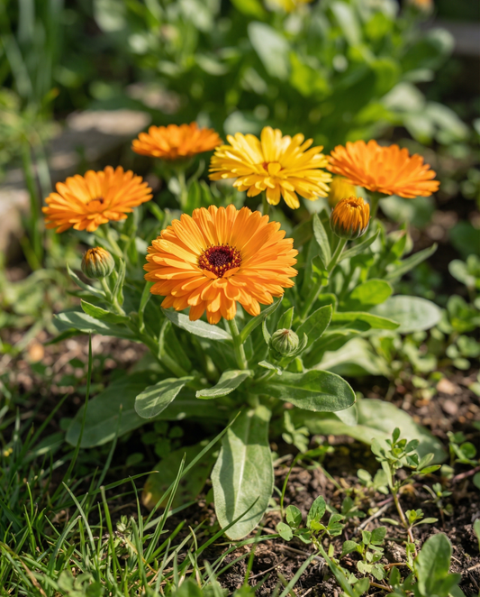 Ringblomma Fiesta Gitana (Calendula officinalis) – ettåriga blomsterfrön från SeedsChoice