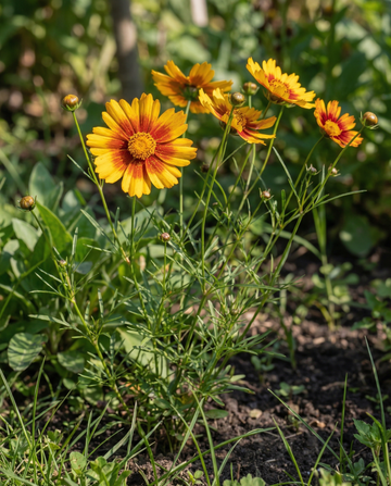 Golden Tickseed (Coreopsis tinctoria) – ettårig blandning frön från SeedsChoice