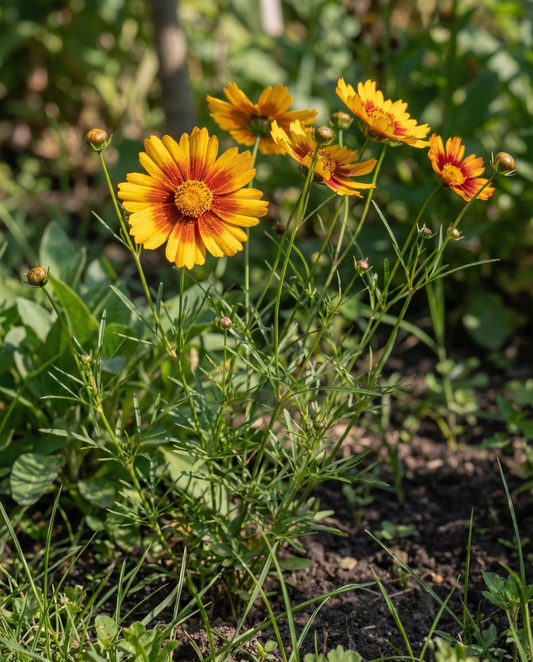 Golden Tickseed (Coreopsis tinctoria) – ettårig blandning frön från SeedsChoice