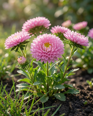Sommaraster Bambina Rose (Callistephus chinensis) – ettåriga frön från SeedsChoice