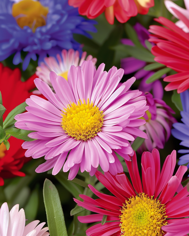 Aster Mixed Single Flowered Mix frön (Callistephus chinensis) – ettårig blomma