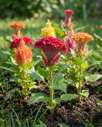 Cockscomb (Celosia argentea) – frön i ettårig blandning från SeedsChoice