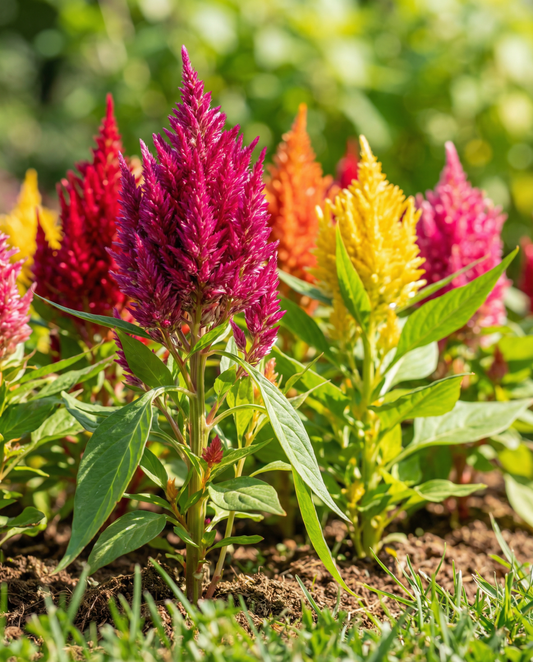 Mix Plumosa Cut (Celosia argentea) – ettåriga blomsterfrön från SeedsChoice