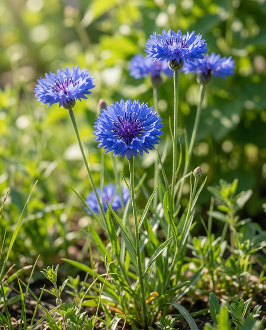 Blåklint Blue Ball (Centaurea cyanus) – ettåriga blomsterfrön från SeedsChoice