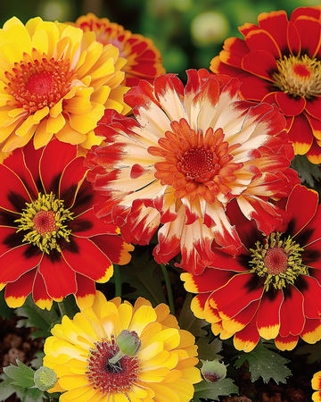 Mixed Colors-frön (Chrysanthemum carinatum) – ettårigt mix