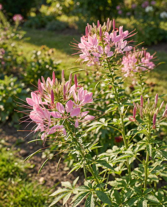Spindelblomma Rose Queen (Cleome hassleriana) – ettåriga blomfrön från SeedsChoice