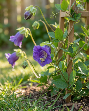 Munkvin klätterväxt lila (Cobaea scandens) – ettåriga klätterväxtfrön från SeedsChoice