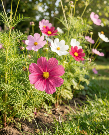 Sensation (Cosmos bipinnatus) – frön för ettårig blandning från SeedsChoice