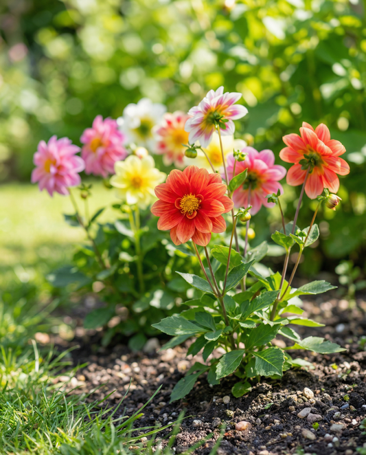 Unwin's Hybrids Mixed Colours (Dahlia variabilis) – ettårig blandning frön från SeedsChoice