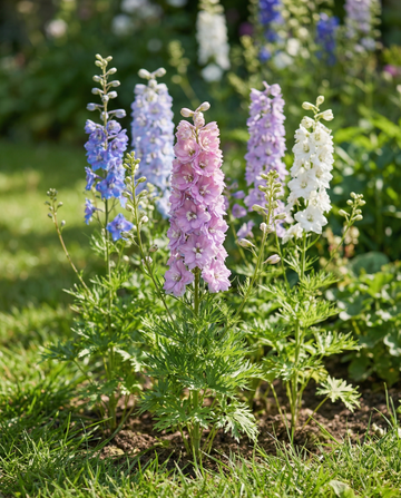 Riddarsporre Hyacinth Flowered Mixed (Delphinium ajacis) – ettåriga blomsterfrön från SeedsChoice