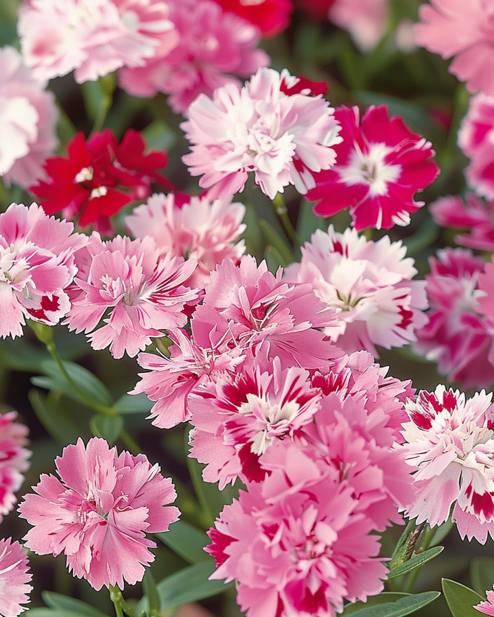 Borstnejlika Wee Willie Mixed frön (Dianthus barbatus) – ettårig blandning
