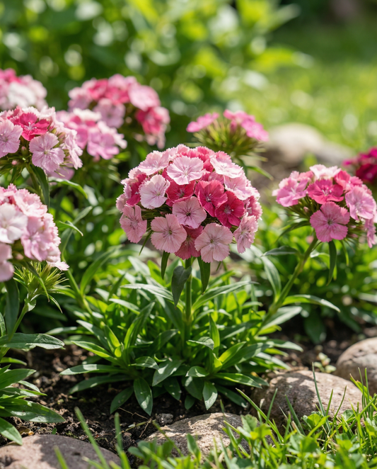 Borstnejlika Wee Willie Mixed (Dianthus barbatus) – ettårig blandning frön från SeedsChoice