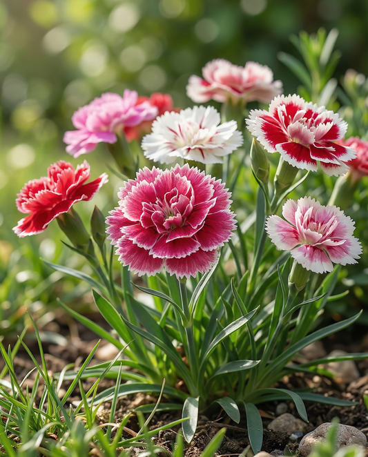 Indian Pinks Double Mix (Dianthus chinensis) – ettåriga blomsterfrön från SeedsChoice