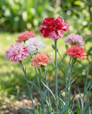 Chabaud Carnation (Dianthus caryophyllus) – frön i blandade färger för ettåriga blommor från SeedsChoice