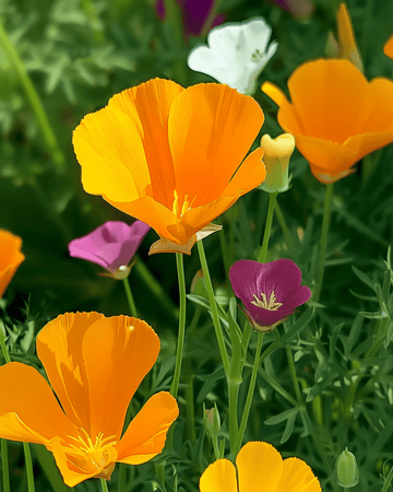 Eschscholtzia Single Mixed frön (Eschscholzia californica) – ettårig blomma