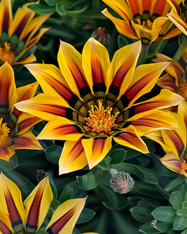 Gazania Sunshine Mix frön Gazania Splendens ettårig