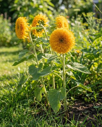Solros Sungold Double Flowered Tall (Helianthus annuus) – frön för ettåriga blommor från SeedsChoice