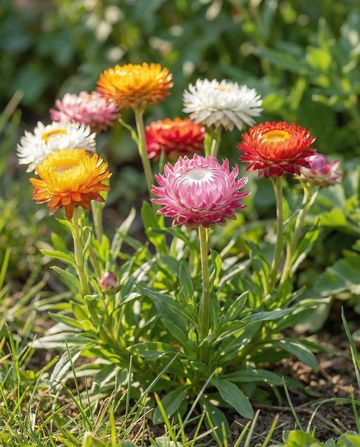 Eternell Tom Thumb Dwarf (Helichrysum bracteatum) – frön till ettårig blomma från SeedsChoice