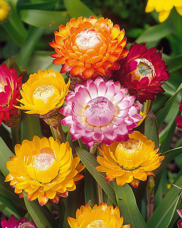Eternellfrön Monstrosum (Helichrysum bracteatum) – ettårig blomma