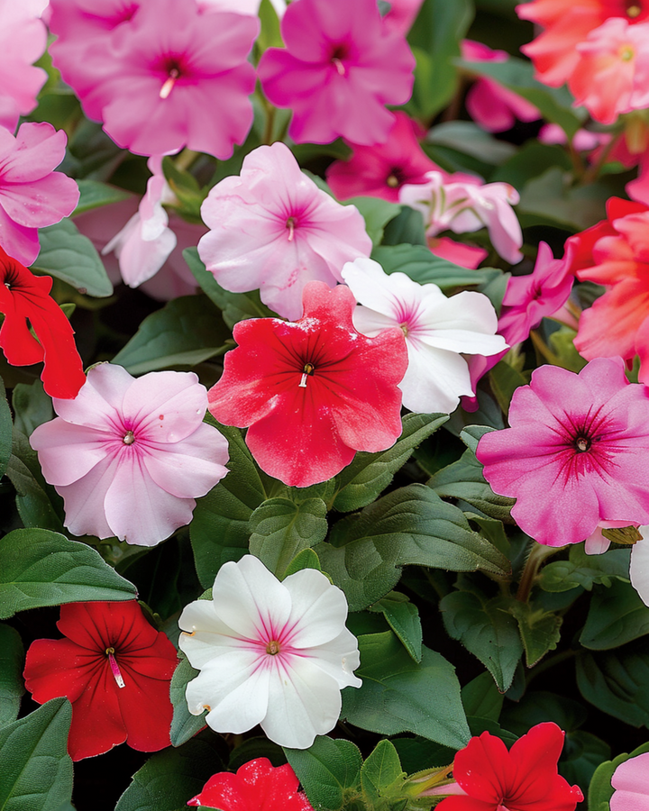 Busy Lizzie Safari F2 Mixed frön (Impatiens walleriana) – ettårig mix