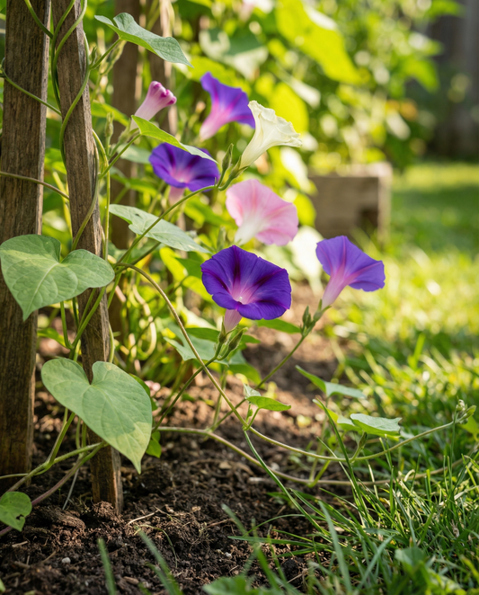 Praktvindan Climber Mixed Colors (Ipomoea purpurea) – frön för ettårig klängväxt från SeedsChoice