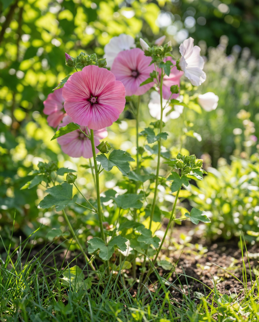 Mixed Grandiflora Funnel Mallow (Malope trifida) – ettåriga mixfrön från SeedsChoice
