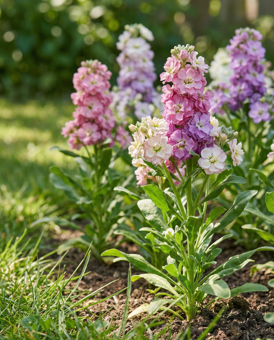 Tioveckorslevkoj (Matthiola incana) – frön i blandade färger från SeedsChoice