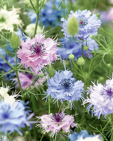 Frön till Love In The Mist Persian Jewels (Nigella damascena) – ettårig blandning