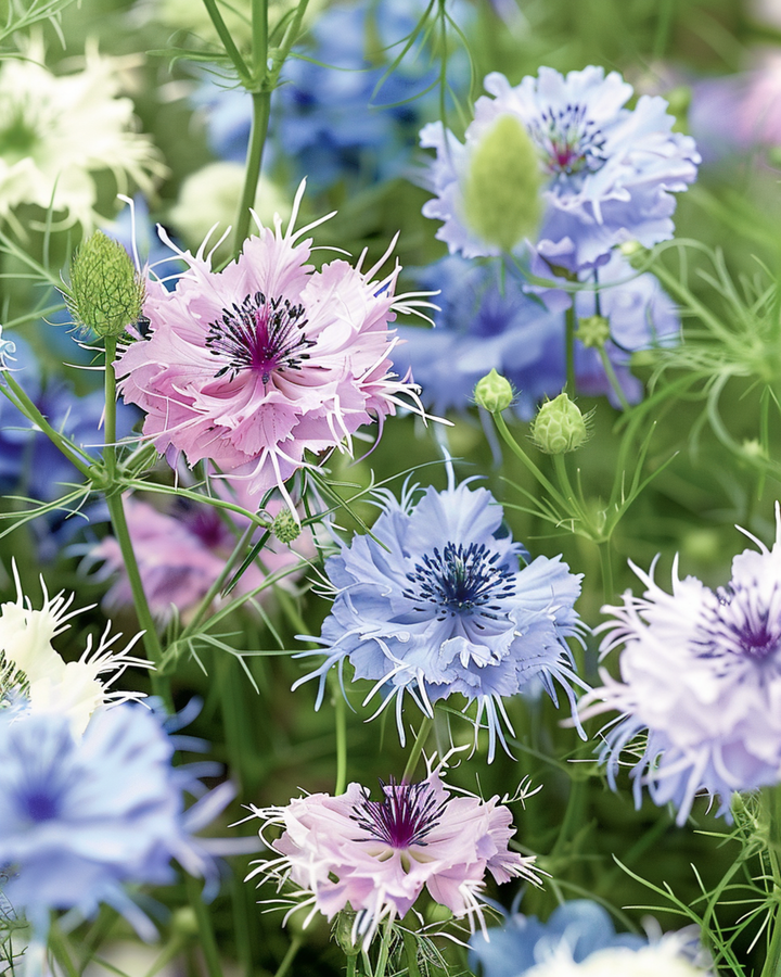 Frön till Love In The Mist Persian Jewels (Nigella damascena) – ettårig blandning