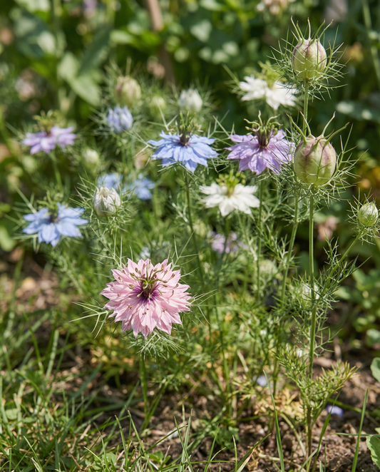 Love In The Mist Persian Jewels (Nigella damascena) – frön för ettårig blandning från SeedsChoice
