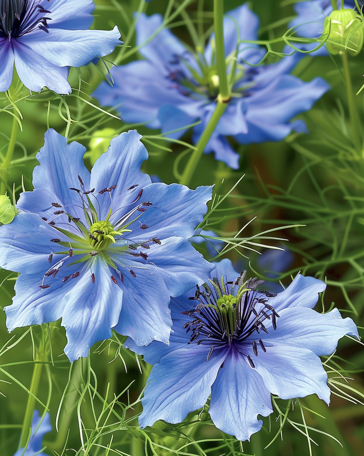 Frön till Love In The Mist Miss Jekyll Blue (Nigella damascena) – ettårig