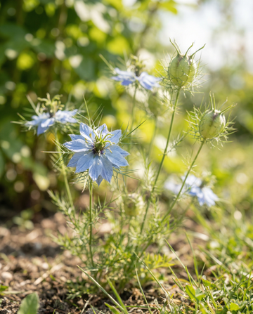Love In The Mist Miss Jekyll Blue (Nigella damascena) – ettåriga frön från SeedsChoice