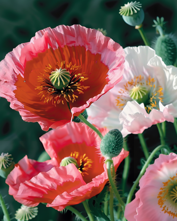 Vallmo Mixed Mix (Papaver rhoeas) – ettåriga blomsterfrön från SeedsChoice