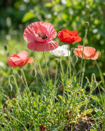Vallmo Mixed Mix frön (Papaver rhoeas) – ettårig blomma