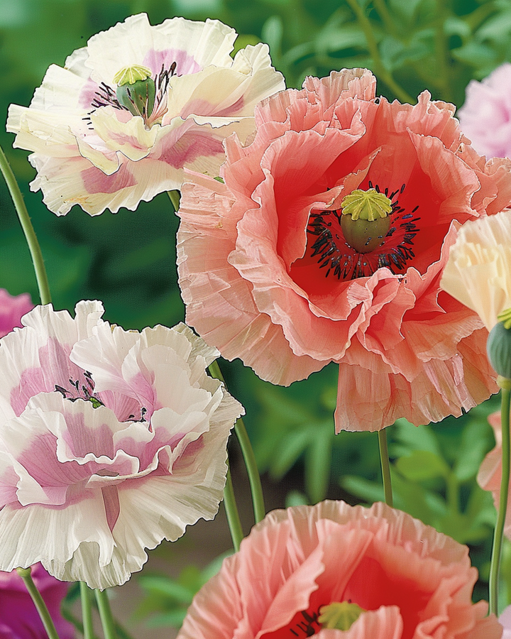 Mixed Colors-frön (Papaver paeoniflorum) – ettårigt mix