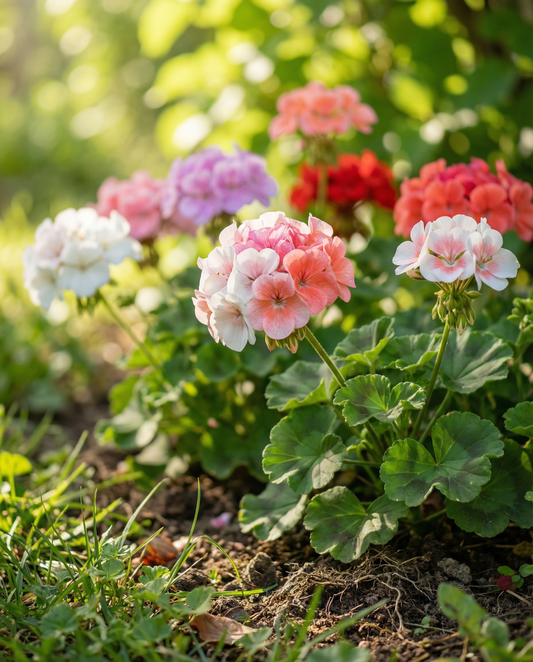 Geranium Magic Beauty F1 (Pelargonium zonale) – frön för ettårig mix från SeedsChoice