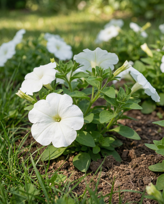 Snowball (Petunia hybrida) – ettåriga frön från SeedsChoice