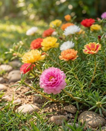 Double Mixed Rock Garden (Portulaca grandiflora) – ettåriga blomsterfrön från SeedsChoice