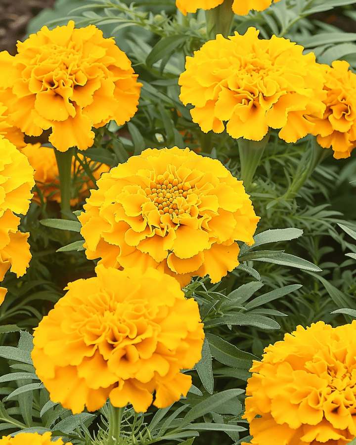 Afrikansk tagetes Golden Age dvärg frön (Tagetes erecta) – ettårig blomma