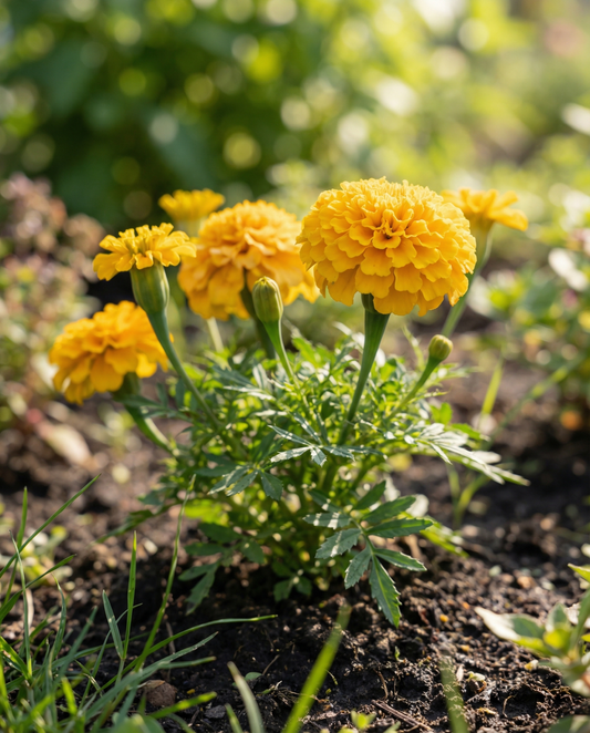 Afrikansk tagetes Golden Age dvärg (Tagetes erecta) – ettåriga blomfrön från SeedsChoice