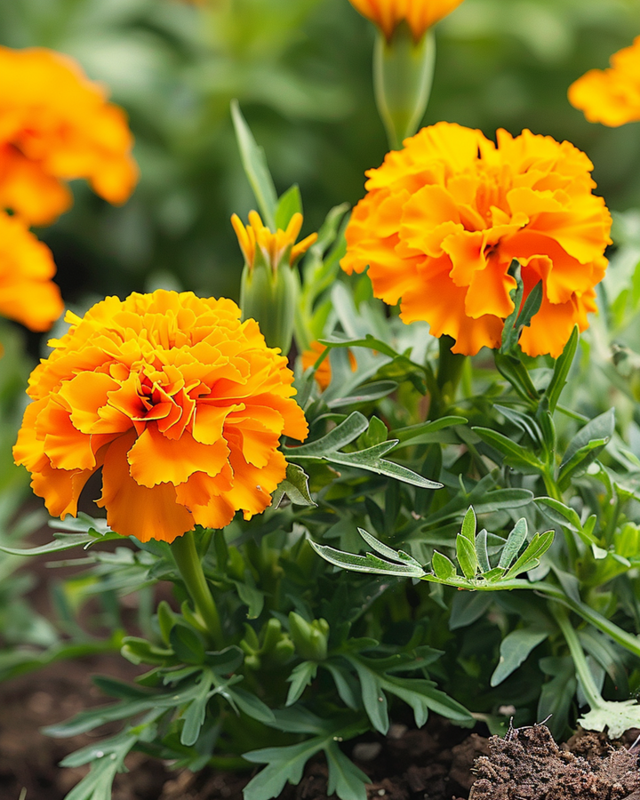 Franska ringblomma Petite Orange frön (Tagetes patula) – ettårig blomma