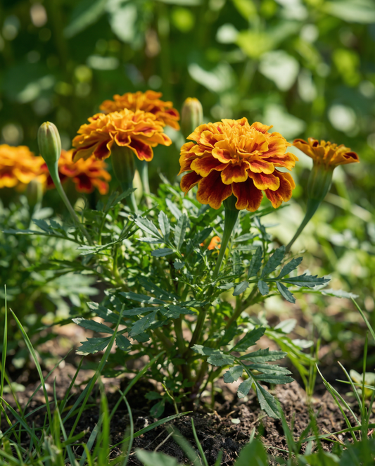 Franska ringblomma Harmony Petite (Tagetes patula) – ettåriga blomsterfrön från SeedsChoice